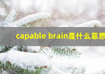 capable brain是什么意思